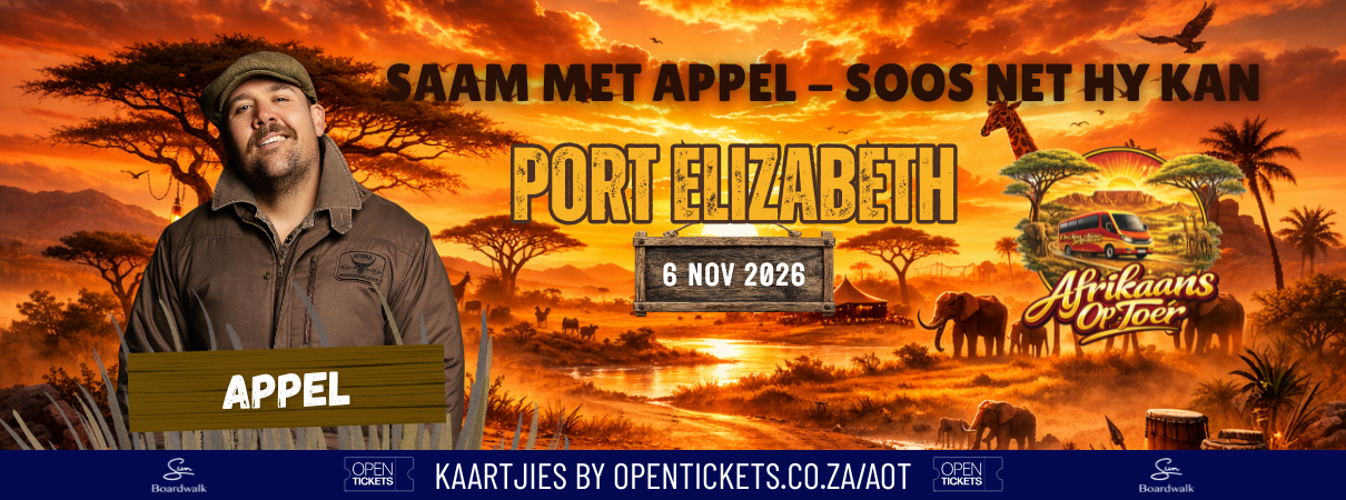 PE APPLE AFRIKAANS OP TOER